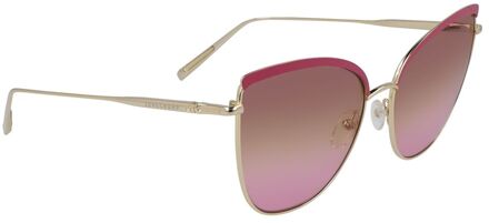 Lo600s Cateye Zonnebril Roze Verloop - maat Klaproos