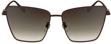 Lo610s Bordeaux Vierkante Zonnebril Donkerrood
