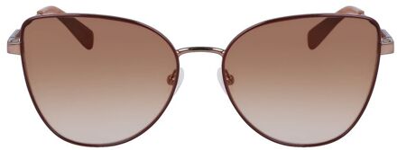 Lo610s Cat Eye Zonnebril Roze Goud Bruin