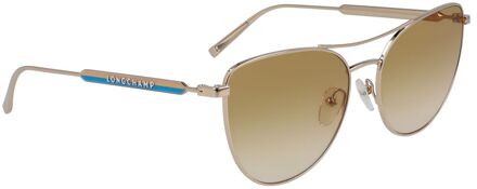Lo610s kattenoog zonnebril goud Bruin