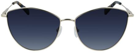 Lo620s Cat Eye Zonnebril Goudblauw Donkerblauw