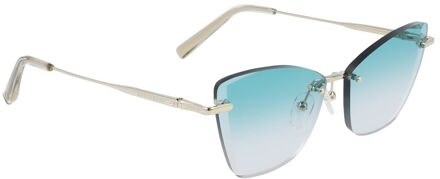 Lo627sa Cateye Zonnebril Met Gradientlens Lichtblauw