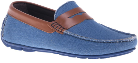 Loafer in blue fabric Baldinini , Multicolor , Heren - 45 EU