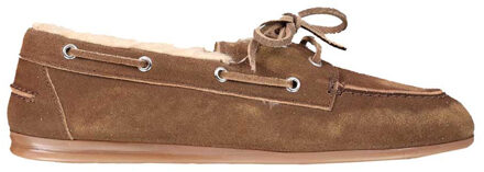 Loafer met teddy voering Boat  Bruin