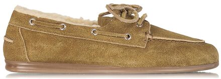 Loafer met teddy voering Boat  Camel