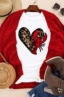 Lobster Heart Leopard T-shirt Ivoor