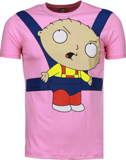 Local Fanatic Baby Stewie - T-shirt - Roze - Maten: XXL