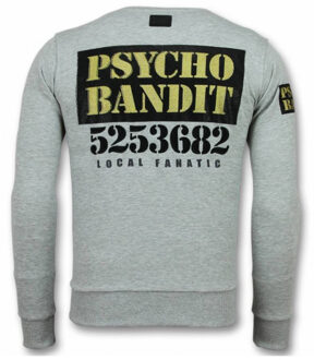 Local Fanatic Bad Dog Trui - Cartoon Sweater Heren - Grijs - Maten: XL