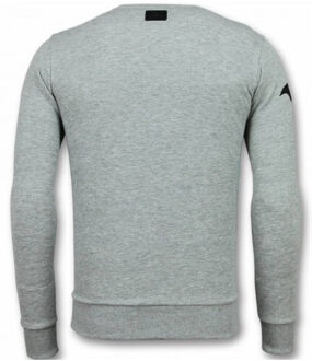 Local Fanatic Batman Trui - Batman Sweater Heren - Mannen Truien - Grijs - Maten: XL