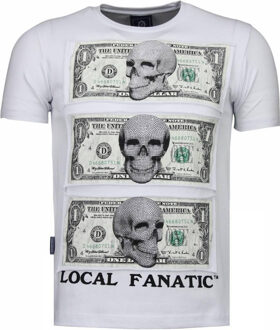 Local Fanatic Beter have my money rhinestone t-shirt Wit - XL