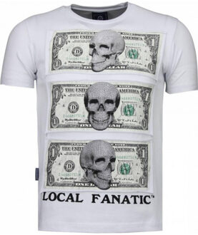 Local Fanatic Beter have my money rhinestone t-shirt Wit - XL