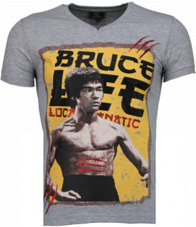 Local Fanatic Bruce lee hunter t-shirt Grijs - XS