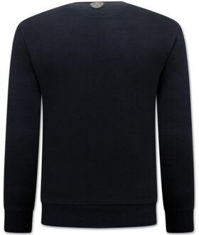 Local Fanatic Cartoon design sweater Zwart - M