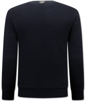 Local Fanatic Cartoon design sweater Zwart - XS