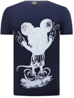 Local Fanatic Cartoon t-shirt navy Veelkleurig - L