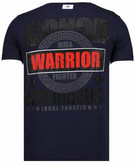 Local Fanatic Conor notorious warrior rhinestone t-shirt - maat XL Veelkleurig