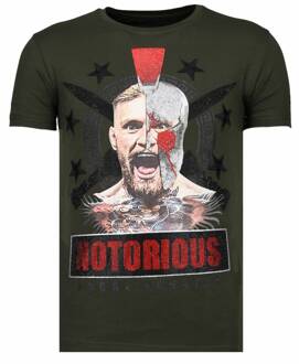 Local Fanatic Conor notorious warrior rhinestone t-shirt Print / Multi - L