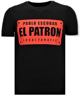Local Fanatic Coole t-shirt pablo escobar el patron Zwart - XL