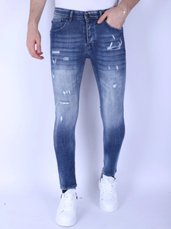 Local Fanatic Denim jeans slim fit met gebleekte wassing 1094 Blauw - 36