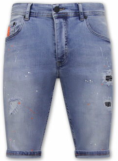 Local Fanatic Denim korte jeans slim fit 1048 Blauw - 31