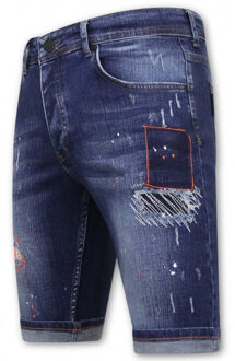 Local Fanatic Denim shorts slim fit 1049 - maat 31 Blauw