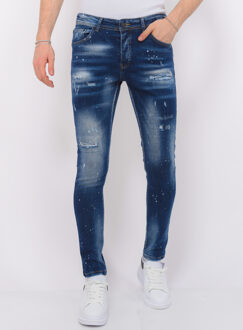 Local Fanatic Designer jeans h paint splatter slim fit Wit - 29