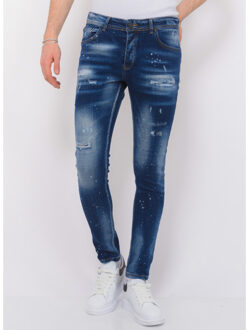 Local Fanatic Designer jeans h paint splatter slim fit Wit - 30