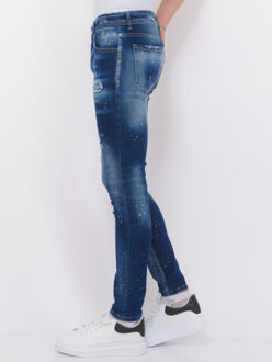 Local Fanatic Designer jeans h paint splatter slim fit Wit - 38