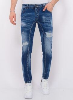 Local Fanatic Destroyed jeans stonewashed slim fit Blauw - 31
