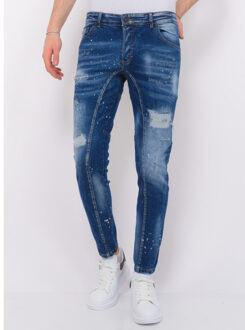 Local Fanatic Destroyed jeans stonewashed slim fit Blauw - 32