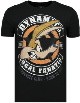 Local Fanatic Dynamite Coyote - Bedrukte T shirt Heren - 6320Z - Zwart - Maten: L