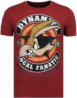 Local Fanatic Dynamite Coyote - Party T shirt Heren - 6320B - Bordeaux - Maten: S