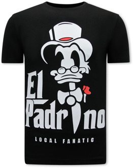 Local Fanatic El padrino print t-shirt Zwart - M