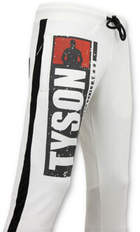 Local Fanatic Exclusieve Mannen Joggingbroek - Mike Tyson Boxing Club - Wit - Maten: S