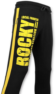 Local Fanatic Exclusieve Mannen Trainingsbroek - Rocky Italian Stallion - Zwart - Maten: XL