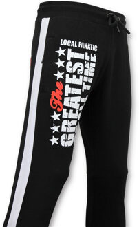 Local Fanatic Exclusieve Sweatpants Mannen - Muhammad Ali Trainingsbroek - Zwart - Maten: XXL