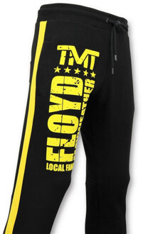 Local Fanatic Exclusieve Trainingsbroek Heren - Floyd Mayweather Sweatpants - Zwart - Maten: S