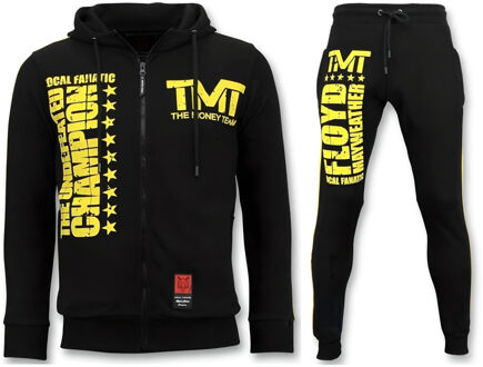 Local Fanatic Exclusieve Trainingspak Heren - TMT Floyd Mayweather Set - Zwart - Maat: XXL