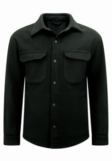 Local Fanatic Flannel overshirt met zakken 501 Zwart