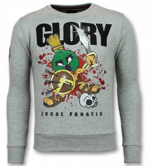 Local Fanatic Glory Trui - Marvin Spartacus Sweater Heren - Grijs - Maten: L