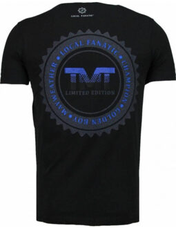 Local Fanatic Golden boy mayweather rhinestone t-shirt - maat L Zwart