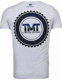 Local Fanatic Golden boy mayweather rhinestone t-shirt - maat XL Wit