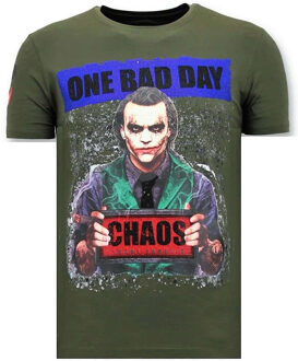 Local Fanatic Heren T-shirt Exclusief - The Joker Man - Groen - Maten: XXL