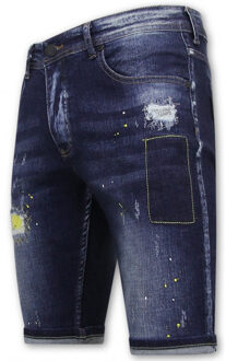 Local Fanatic Jeans short stretch 1052 - maat 32 Blauw