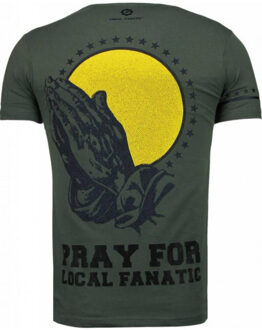 Local Fanatic Jesus rhinestone t-shirt Veelkleurig - M