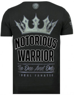 Local Fanatic King notorious slim fit t-shirt - maat M Zwart