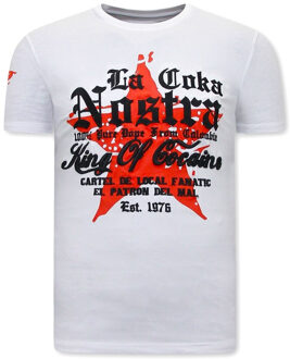 Local Fanatic King of cocaines t-shirt la coka nostra Wit - XL