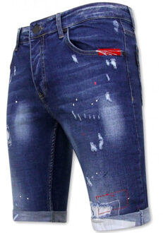 Local Fanatic Korte broek met gaten 1030 Blauw - 34