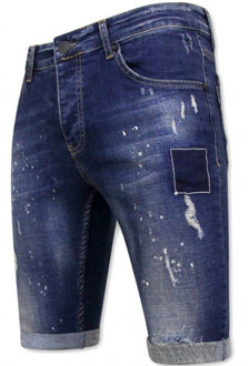 Local Fanatic Korte broek slim fit met gaten 1026 - maat 31 Blauw