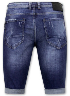 Local Fanatic Korte broek slim fit met patches 1018 Blauw - 33